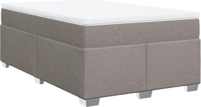 vidaXL tópszínű szövet rugós ágy matraccal 120 x 190 cm