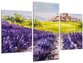 Kép - Provence, franciaország, olajfestmény (90x60 cm)