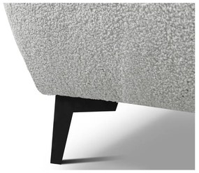 Világosszürke kárpitozott ágyneműtartós franciaágy ágyráccsal 140x200 cm Makapu – Makamii