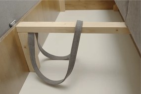 Szófa kinyitható, szürke anyag Queens, AURELIA