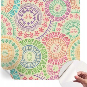 Modern öntapadós fali fotótapéta Színes mandalák 250x250 cm