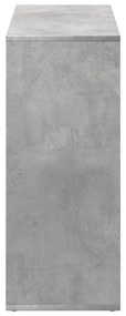 betonszürke szerelt fa elválasztó könyvespolc 69,5x29x69,5 cm