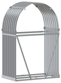 világosszürke horganyzott acél rönktartó 80 x 45 x 120 cm
