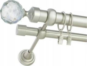 Függönykarnis Modern Szatén Dupla 25+19mm 120cm