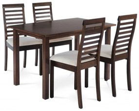 Set de masă și scaune pentru 4 persoane, 120x75 cm, nuc AUT-4000 -