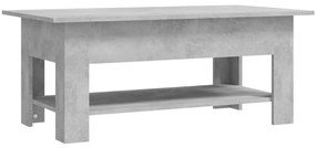 Betonszürke szerelt fa dohányzóasztal 102 x 55 x 42 cm