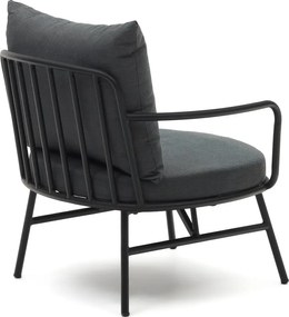 Fekete fém kerti fotel Bramant – Kave Home