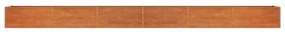rozsda színű corten acél kerti magaságyás 600 x 80 x 45 cm