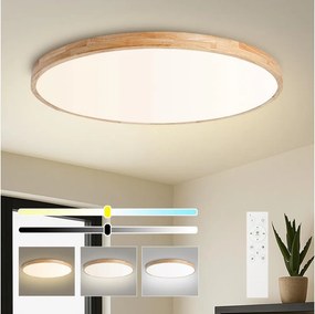 BRILAGI -LED dimmelhető lámpatest WOODLINE LED/128W/230V 3000-6000K tölgy átm. 100 cm+távirányító