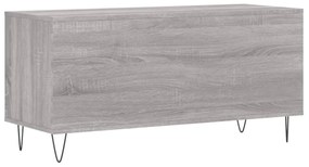 szürke sonoma színű szerelt fa hanglemezszekrény 100x38x48 cm