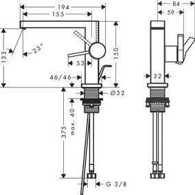 Hansgrohe Tecturis E, karos mosdócsaptelep 110 Fine CoolStart EcoSmart+ hulladékkészlettel, szálcsiszolt bronz, HAN-73023140