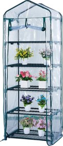 Mini Kerti Üvegház Erkélyre Függőleges 5 Szintes fém XXL