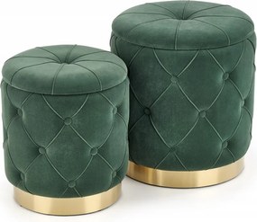 Pol sötétzöld/arany székkészlet