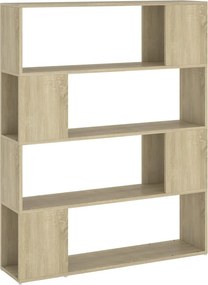 vidaXL sonoma tölgy színű térelválasztó könyvszekrény 100x24x124 cm