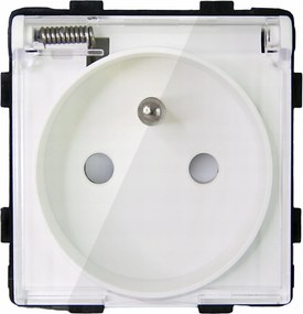 Modul Aljzat Fürdőszobai Aljzat Fröccsenő Víz Ellen Védett Fedéllel Fehér 1F IP44