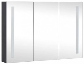 tükrös fürdőszobaszekrény LED világítással 89 x 14 x 62 cm
