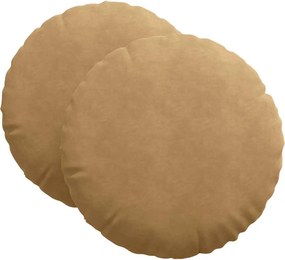 vidaXL Ülőpárnák 2 pcs Barna Ø 40 x 13 cm Bársony