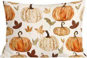 Flanel párnahuzat LEAVES & PUMPKINS 50x70 cm, színes