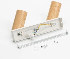 Brilagi - Spotlámpa SELE 2xGU10/30W/230V fehér/tölgy dekor