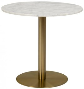 Corby márvány étkezőasztal fehér-arany 80 cm