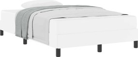 vidaXL Ágykeret matracmal Tiszta Fehér 120 x 190 cm szövet