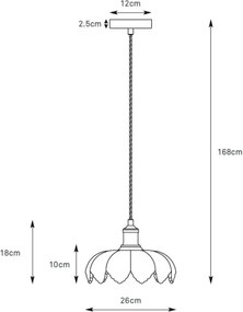 Markslöjd 109177 - KURAGE kábellel függesztett lámpa 1xE27/40W/230V sárgaréz/füstös zöld