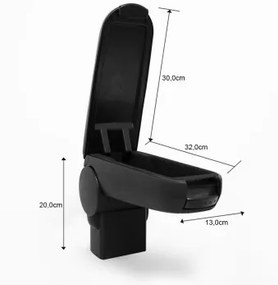 Könyöktámasz VW PASSAT B5 - fém adapter, fekete, öko-bőr