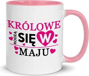 Fehér Bögre Rózsaszín Belső Királynők Születnek Májusban Ajándék Lányoknak