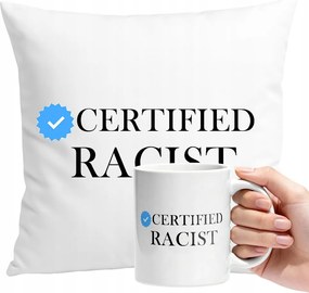 Bögre Szett Párna Certified Racist Személyre Szabott Ajándék Szöveg