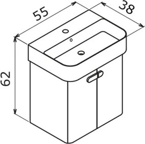 Orbit mosdószekrény, 55 cm – TR785PNC1167