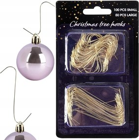 Függő akasztók arany gömbökhöz 4 6 cm 150 db