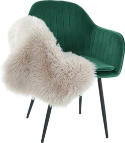 Dizájnos fotel, smaragd Velvet anyag, ZIRKON