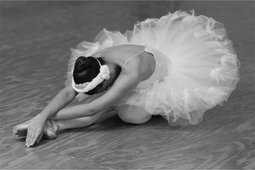 Kép - Balerina, fekete-fehér (90x60 cm)