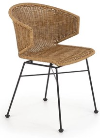 Besant étkezőszék, rattan / fekete