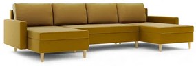 BELLIS III U alakú kinyitható kanapé Méz