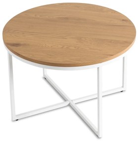 Dohányzóasztal Tölgy/Fehér Színben. HANTEL