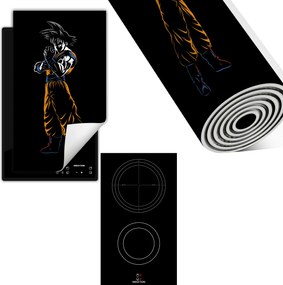 Indukciós Védőszőnyeg Konyhapult 30x52 fekete Son Goku