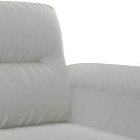 világosszürke mikroszálas szövet kanapéfotel 60 cm