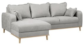 Világosszürke sarokkanapé (bal oldali) Beata – Ropez