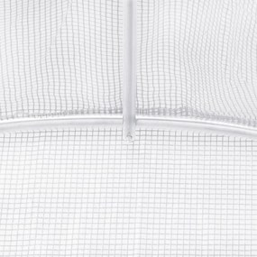 fehér acélvázas melegház 144 m² 24x6x2,85 m
