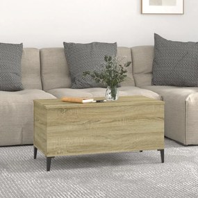 sonoma tölgy színű szerelt fa dohányzóasztal 90x44,5x45 cm