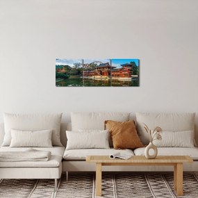 Kép - Byodo-in templom, Japán (órával) (90x30 cm)