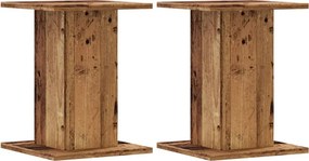 vidaXL 2 db antik fa színű szerelt fa hangszóróállvány 30 x 30 x 40 cm