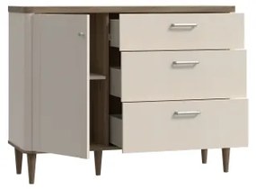 Fiókos komód VIRO barna/bézs