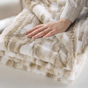 Bézs műszőrme takaró 180x220 cm Cheyenne – douceur d'intérieur