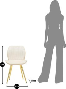 Krémszínű étkezőszék szett 2 db-os Paris – Mauro Ferretti