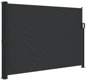 fekete kihúzható oldalsó napellenző 140 x 300 cm