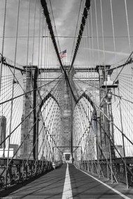 Poszter 20x30cm Gyalogátkelőhely a Brooklyn hídon, Assaf Frank