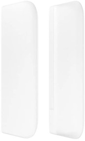 fehér műbőr szárnyas fejtámla 147x16x78/88 cm