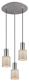 Trio - Csillár zsinóron WAILER 3xGU10/5W/230V szürke